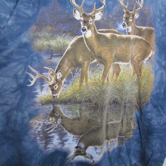 The Mountain T-Shirt Deer Reflection Pool Size XL USA Lee Kromschroeder 1990s - Picture 3 of 7